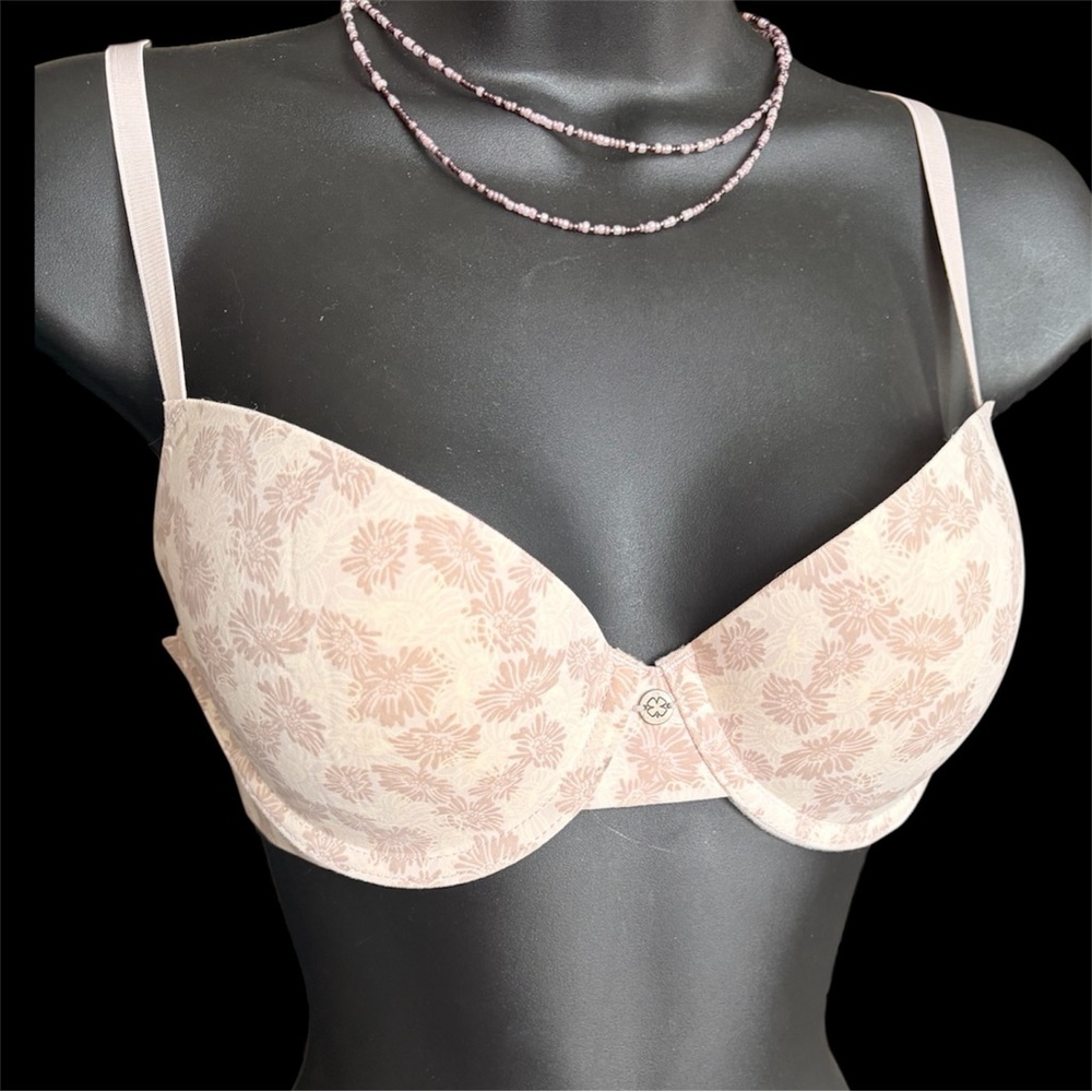 Lucky Brand 34B Tropical Creamy Floral, T-Shirt Bra, Padded, Underwire, NWOT